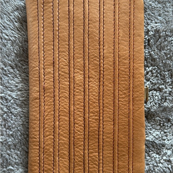 Leather wallet card holder camel tone - Picture 2 of 3